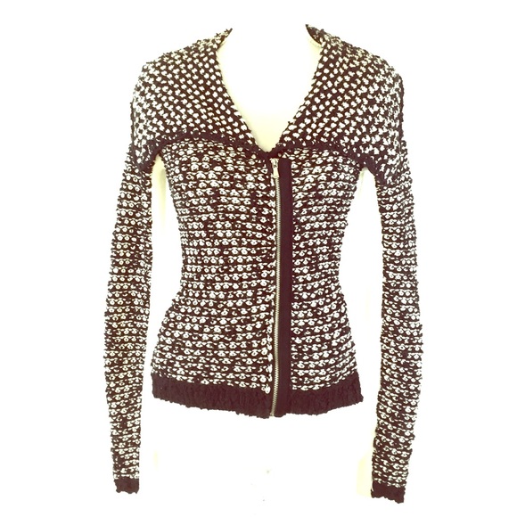 Anthropologie Sweaters - Anthropologie yellow bird  Moto Jacket Cardigan